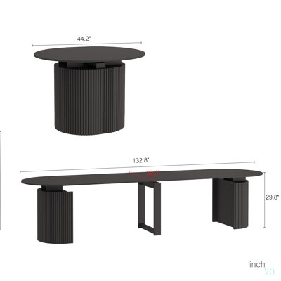 Table de salle à manger extensible pliable pour 1 à 10 personnes, console multifonctionnelle en bois extensible