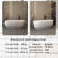 Baignoire de trempage autoportante en acrylique 67 po