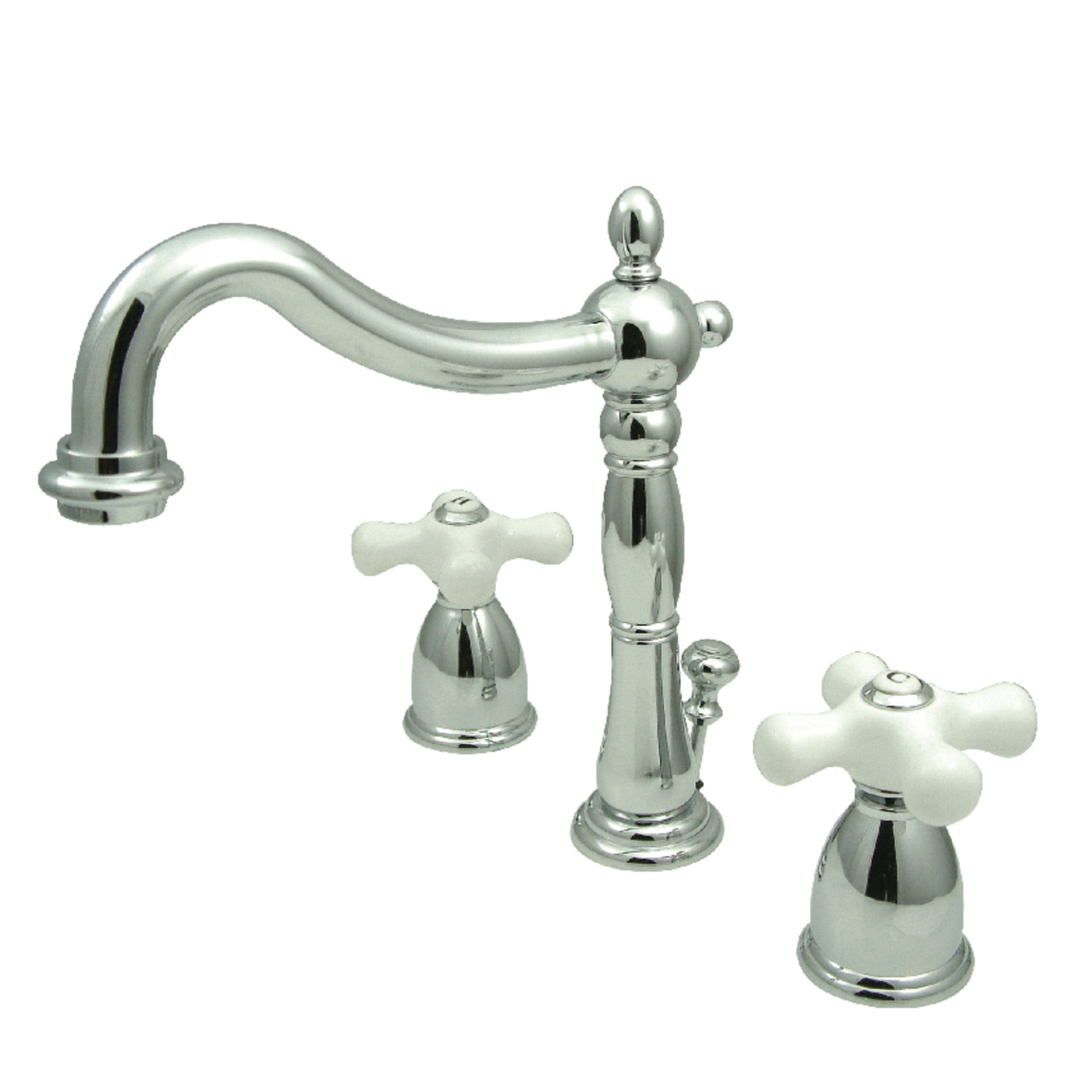 Kingston Brass Heritage Kingston Brass Widespread Bathroom Faucet with ...