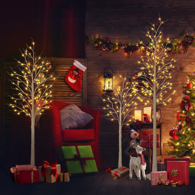 Adcock LED Birch Tree Light Set
