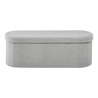 Banc de rangement repose-pieds ovale