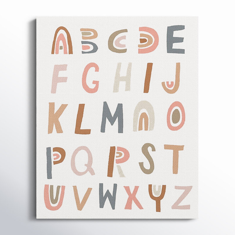 Alphabet arc-en-ciel Lanham, Toile tendue, H 30 po x l 24 po x P 1,5 po