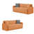 Similicuir orange
