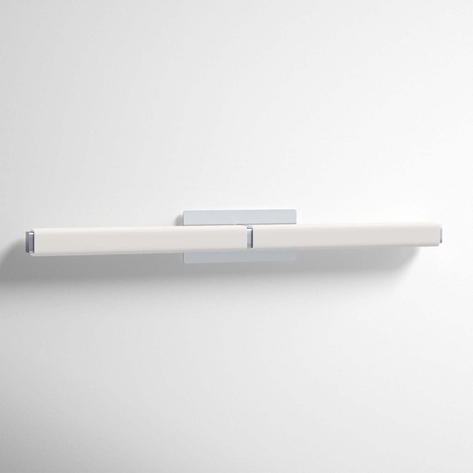 Erby Single Light Glass Dimmable LED Flush Mounted Sconce, Chrome, 3000K, 5" H x 39" W x 3" D