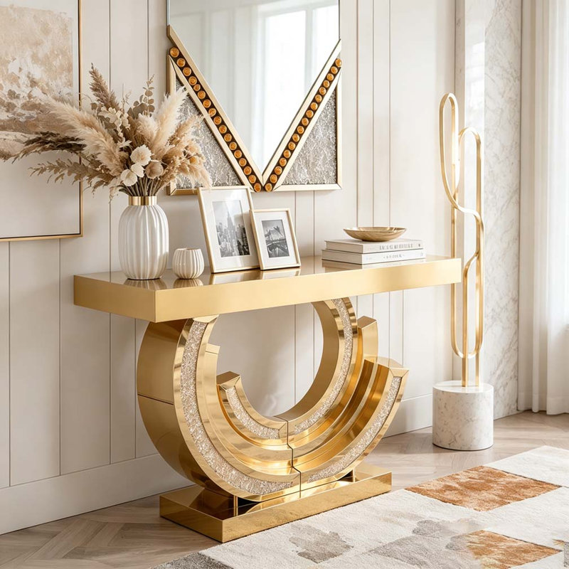 Console à miroir avec hall d'entrée