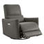 Fauteuil inclinable électrique pivotant en cuir Mikkel-593029249