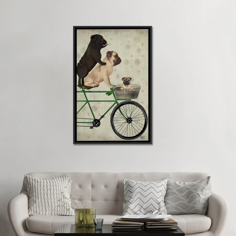 Impression sur toile tendue Fab Funky, Toile encadrée noire, H 26 po x l 18 po x P 1,5 po, Pas de tapis