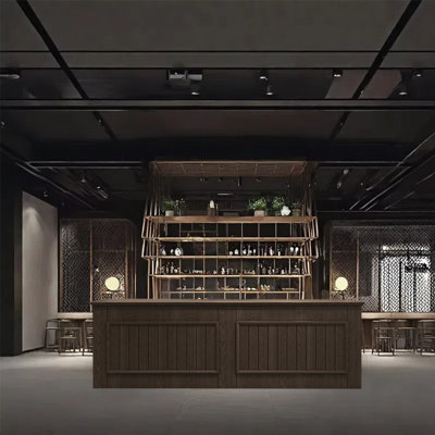 94.48-Inch Multifunctional Bar Cabinet with Stemware Rack, Lockable Drawer, Storage Shelves and Display