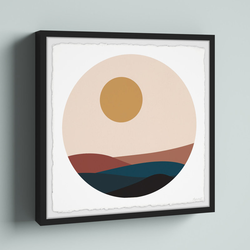 Moon Hills - Peinture encadrée, H 12 po x l 12 po x P 1,5 po