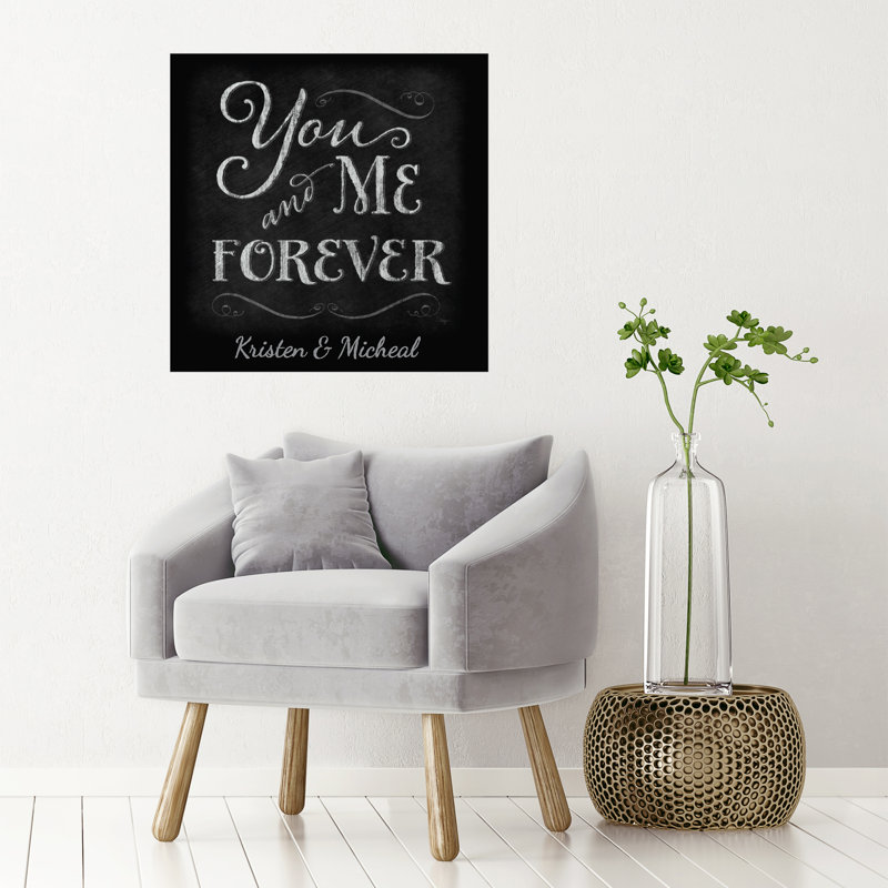 Adhésif décoratif "You and Me Forever", H 30 po x l 30 po, Oui