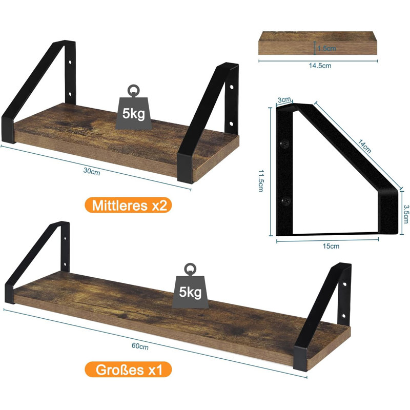 Eburnean Floating Shelf