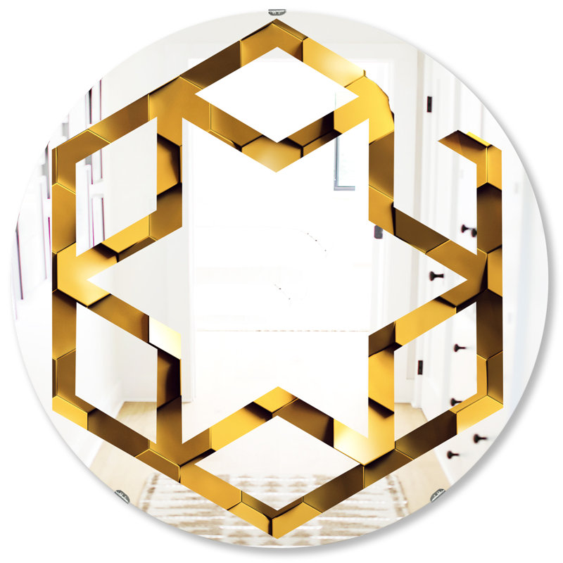 Miroir mural Hexagon Star, H 31,5 po x l po