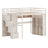 All-In-One Loft Bed Featuring Built-In Closet, Workspace, Storage Cubes And Ambient Lights-363881717