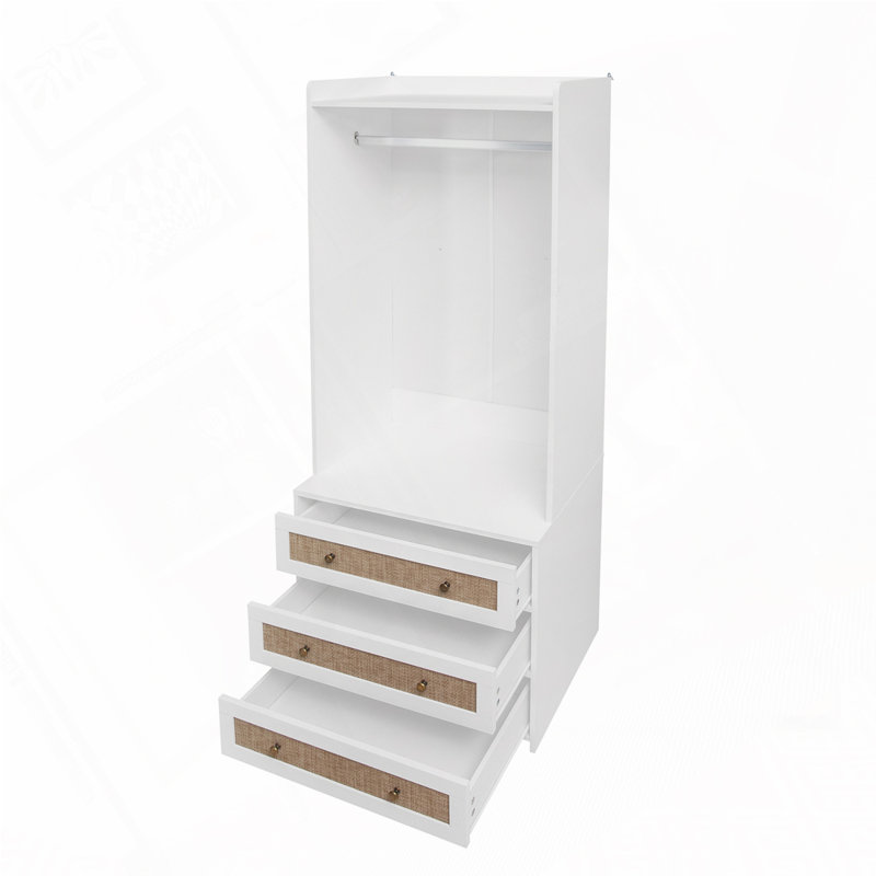 Armoire en rotin à 3 tiroirs