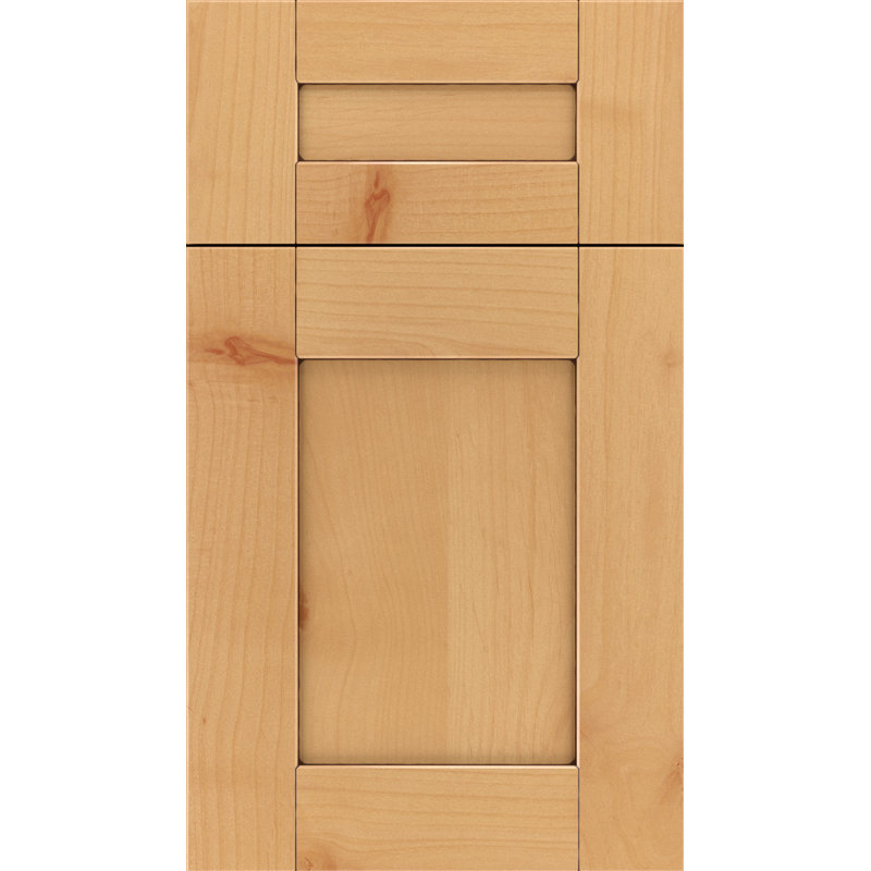 Dwelling Full Access Crescent Door Sample, Natural w/ Mocha Glaze, Alder