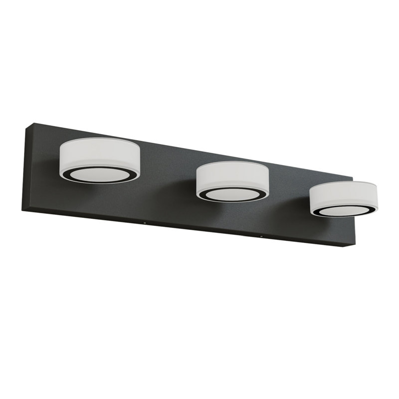 Led 21-inch Vanity Light, Three-head With Black Base