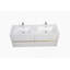 Meuble-lavabo mural avec lavabo, armoire de rangement flottante avec comptoir et tiroirs à fermeture en douceur, idéal pour l'organisation et la commodité de la salle de bain-816187030