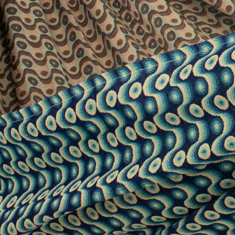 Hamac double 2 personnes en jacquard - Vagues rétro