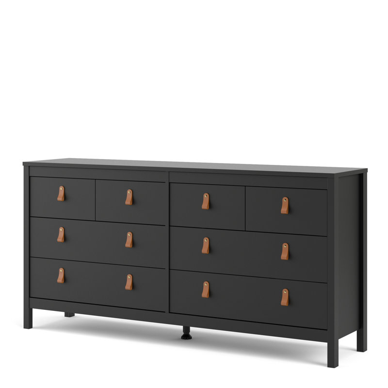 Finnmark 159.4cm W 8 - Drawer Chest of Drawers, Black