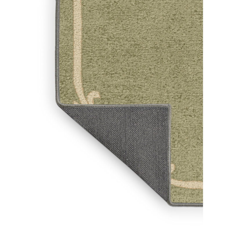 Soft Plush Feemster St Patties Modern & Contemporary Abstract Area Rug in Brown – Gray Binding, 2x3