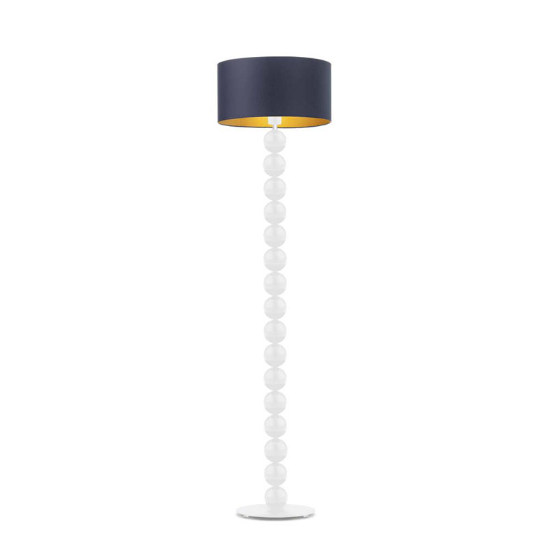 Moody 158cm Traditional Floor Lamp, White, Blue