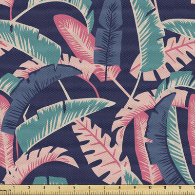 Chinere Hawaiian Exotic Banana Leaves Pattern Multi-Purpose Fabric