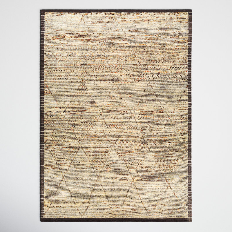 Ellen Hand Knotted Geometric Indoor Rug, Rectangle 10' x 14'