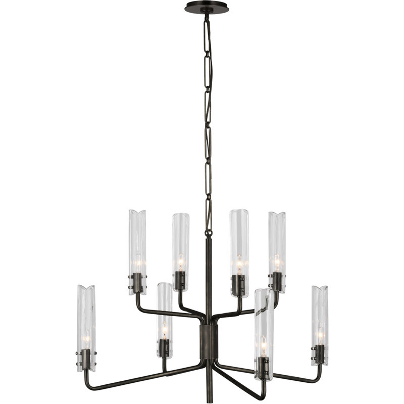 AERIN Casoria Medium Two-Tier Chandelier, Bronze