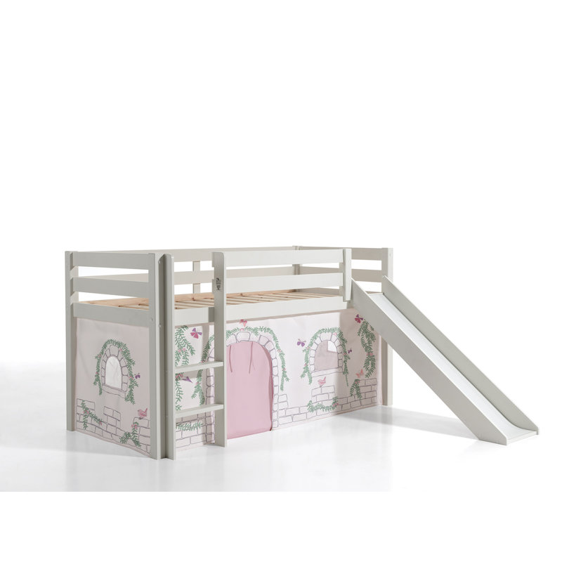 Pino European Single (90 x 200cm) Mid Sleeper Loft Bed, Standard, White