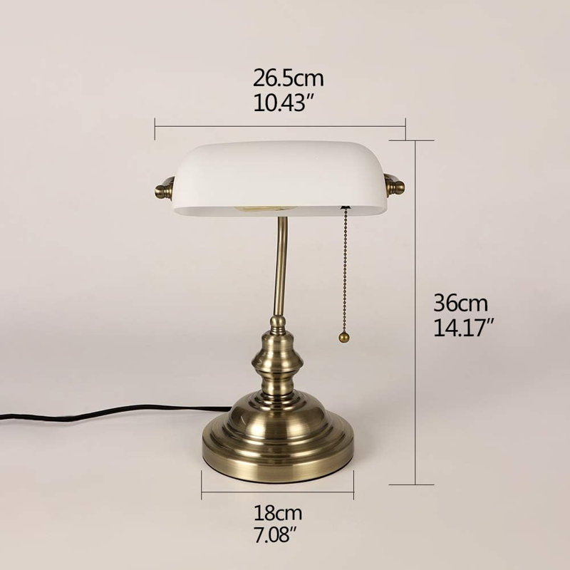 Lampe de bureau en verre vert