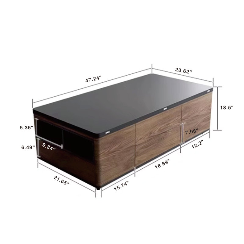 Table basse avec rangement amovible Sherly