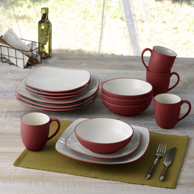Noritake Colorwave 16-Piece Square Dinnerware Set, Service for 4