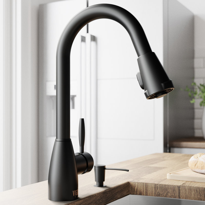 Graham 16" H 1-handle Pull-Down 2-Function Sprayer Kitchen Faucet, Stainless Steel