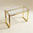 51" Modern Minimalist Rectangular Glass Dining Table for 4-6 with 0.31" Tempered Glass Tabletop and Metal Legs-1668610065