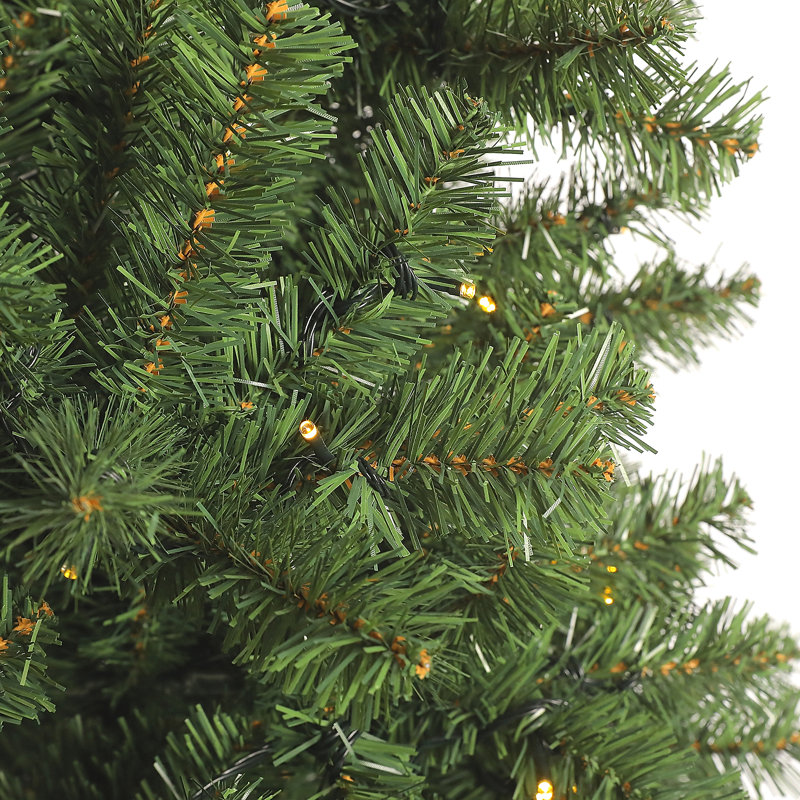 Arbre de Noël articulé artificiel pré-éclairé 6 pi avec support pliable