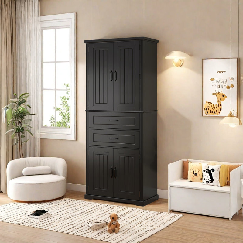 Élégante armoire de rangement polyvalente avec tiroirs et tablettes réglables, sécurité anti-basculement, fabrication en panneau de fibres à densité moyenne de qualité supérieure - idéale pour la salle de bain, la cuisine, le salon, la chambre ?