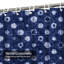 Rideau de douche abstrait en tissu à pois abstrait bleu marine avec 12 crochets-621761710