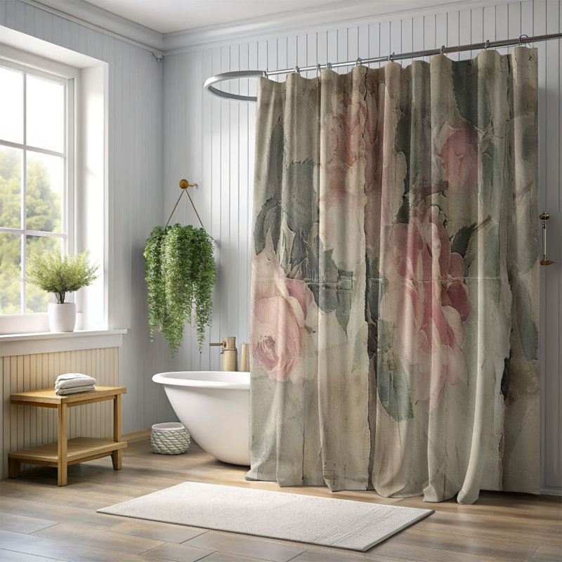 Rideau de douche Blossom - Premium, H 74 po x l 71 po