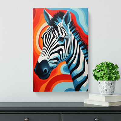 Zebra Hard Edge - Wrapped Canvas