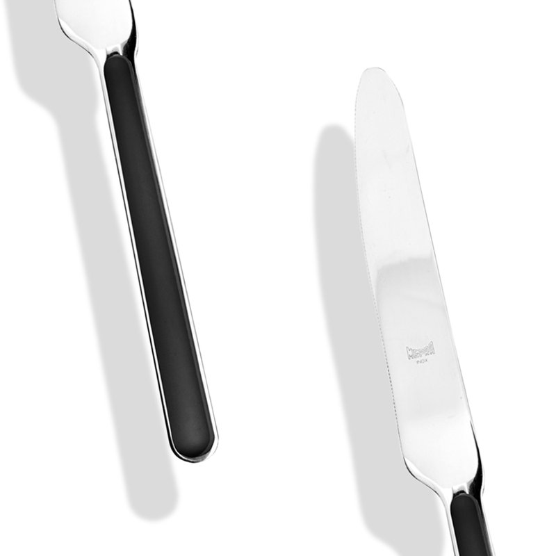 Ensemble de couverts en acier inoxydable Fantasia, 20 pièces, service pour 4, Noir, noir, noir, noir
