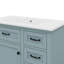 Meuble-lavabo contemporain de 36 po avec lavabo en céramique et 2 tiroirs rabattables-2046113686