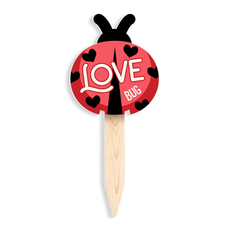 Piquet de jardin en forme de coccinelle Highland Home Love