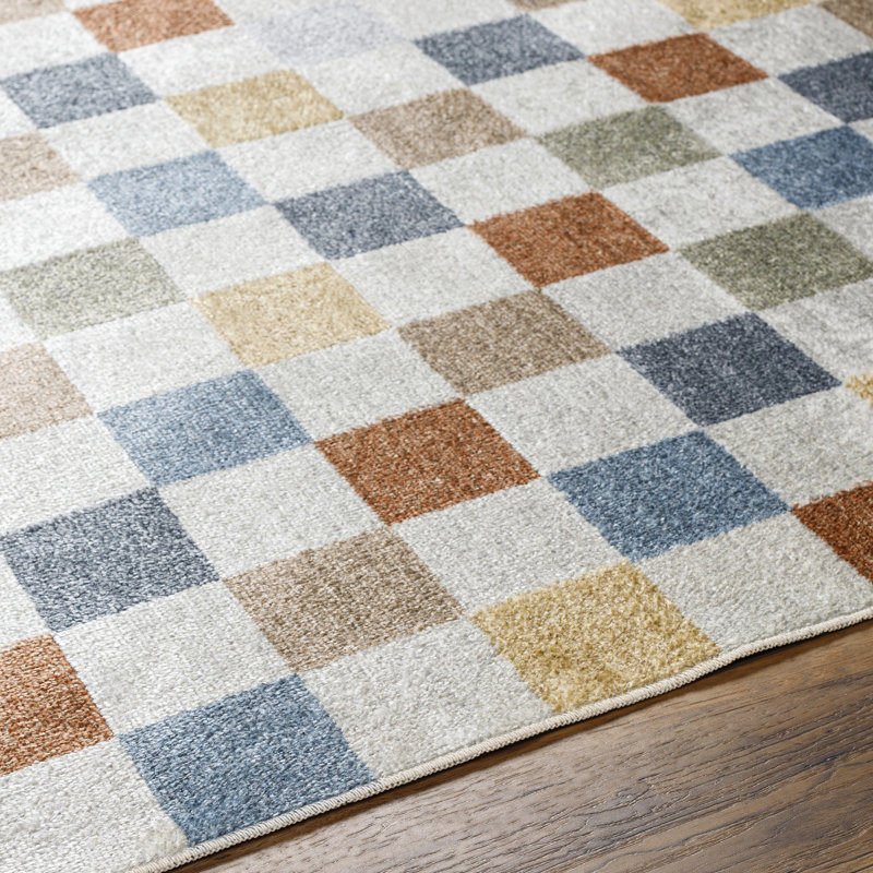 Jules Checkered Area Rug, Rectangulaire 2 pi x 3 pi
