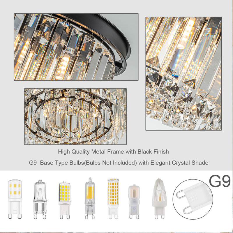 Lustre tambour 4 lumières Dashiyah, Noir