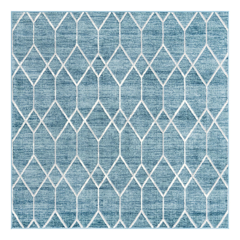 Jolette Geometric Indoor Rug, Square 7'