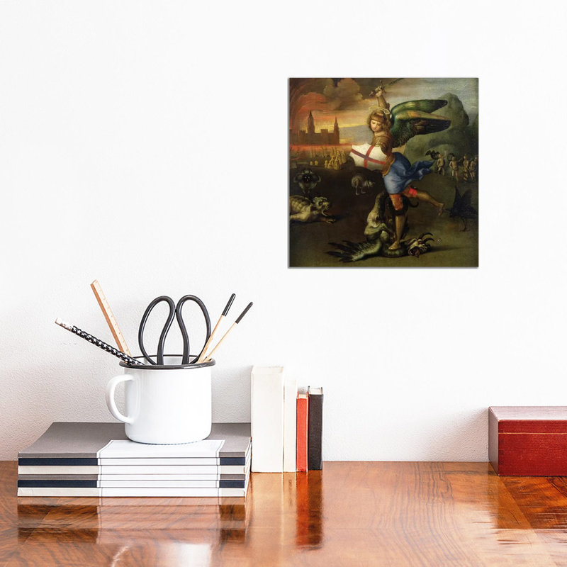 St. Michael, C.1503-05 by Raphael - Wrapped Canvas Painting, 30.48 cm H x 30.48 cm W