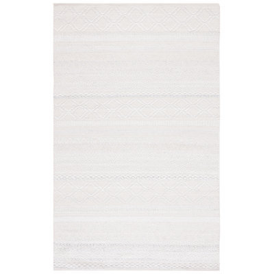 Tapis ivoire en polyester fabriqué à la main Amritbir