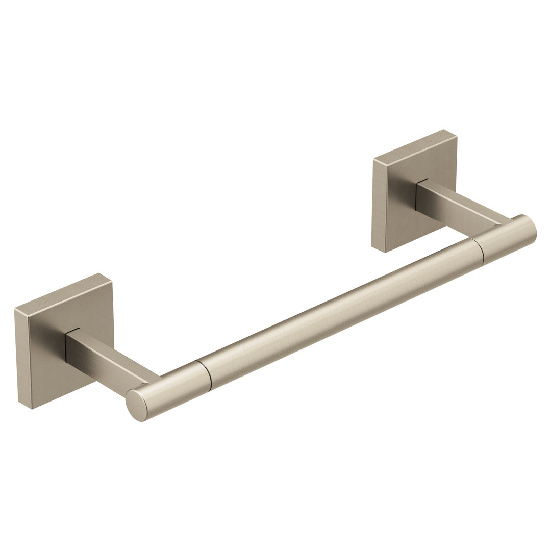 Triva 9" Wall Mounted Towel Bar Moen Finish: Brushed Nickel