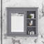 Armoire de rangement murale pour salle de bain, armoire murale moderne avec miroir, 3 tablettes ouvertes-1350425581