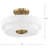 Three-Light Modern Luxe Semi-Flush Mount Light-1985816476